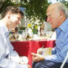 intimate photo of Robert Mondavi talking one-on-one with a UC Davis graduate student