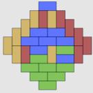 In mathematical shapes like this Aztec diamond, randomness gives way to ordered patterns at a large scale.