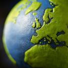 Graphic: model of the earth looking at Europe and Africa