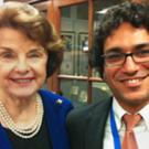 Photo: California Sen. Dianne Feinstein and Ph.D. student Morteza Roodgar