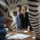 Photo: Lia Winfield, a doctoral candidate in history, attends a GradPathways workshop.