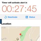 Image: Screen shot, Aggie Guardian timer and map