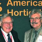 Photo: Hall of Famer Charley Hess, left, at his induction ceremony with Paul Bosland, president of the American Society for Horticultural Science. 