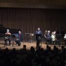 Ralph J. Hexter speaks during the dedication of the Ann E. Pitzer Center.