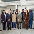 This year&rsquo;s Humphrey fellows seem particularly close-knit, program coordinators say. Pictured are: Roberto Proenca, Suzan Al-Ajjawi, Paul Marcotte of UC Davis, Ricardo Contreras, Sasha Johnson of UC Davis, Yaw Amoyaw-Osei, Patrick Brown of UC 