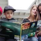 Children reading book