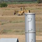 A methane station at the landfill collects the gas for conversion to useable energy at the nearby primate center.