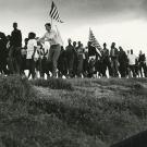 John Lewis with historic march in background