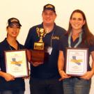 Photo: Meat Lab champs Caleb Sehnert, Cindy Garcia, Kyle Anderson, Kristina Rothery, Antonio Beltran, with plaques and the Norm Eggen Championship Cup