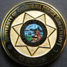 Photo: The police shield side of the UC Davis police medallion