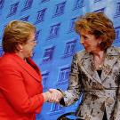 Photo: Two women shaking hands