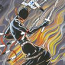 Image: Al Momaday/Haun Toa's "Mountain Spirits Dancer," 1959, casein on mat board (cropped)