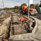 Photo: Sidewalk construction along the "new" Old Davis Road.