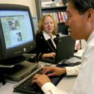 Bob Ono of Information and Educational Technology  and Jan Dwyer of the Business Contracts office are two key players in the effort to raise awareness and track illegal downloading and file-sharing complaints and offenders on campus.