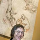 Susan Rothenberg and her Jumping Dog oil painting