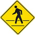 Graphic: Pedestrian crossing sign