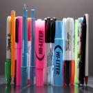 Photo illustration: Pens, etc., now being recycled at UC Davis