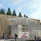 Rendering of the new music recital hall exterior