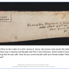 History lesson, written on a shirt collar