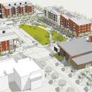 Graphic: drawing of the West Village village square