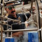 Professor of geology Howard Spero works with vacuum extraction lines &mdash; where fossil samples are prepared for geochemical analysis. The data are used to reconstruct climate patterns over time.