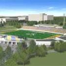 Drawing: landscape view of the stadium