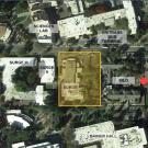 Map of Surge IV with yellow overlay designating building site.