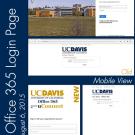 Screen shots: office365.ucdavis.edu log-in pages, old and new