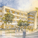 Graphic: rendering of the new veterinary building