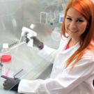Woman in a lab with instruments