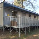 Photo of temporary trailer near Wickson Hall.