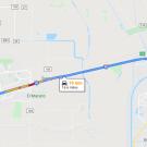 Google map: Interstate 80 between Kidwell Road (west of Davis) and West El Camino Avenue (Sacramento)_