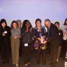 group of people in ribbon cutting photo