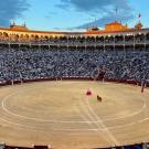 Arena with bullfight and crowds