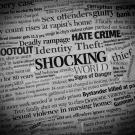 Image of words from a newspaper such as shocking and sexual assault