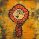 Textile shown in golds, yellows and oranges is part of Design Museum Exhibit