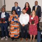 People pose for photo