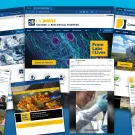 Collage of various web pages and social media posts from UC Davis, featuring research and community photos.