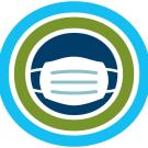 "Healthy Davis Together" logo, mask only, in circles