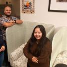 Melissa Segura, right, stands with two mentors in the Lotus Mana Center