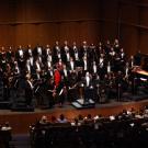 Musical group performing on stage