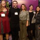 endowed chair with students