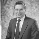 Theodore Hullar sits for portrait