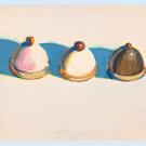 Painting of three cupcakes
