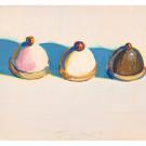 Painting of three cupcakes