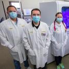UC Davis Health Molecular Pathology team, masked, in lab