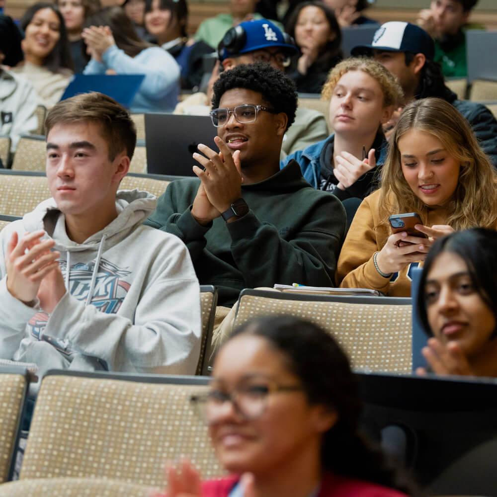 diverse group of students in class