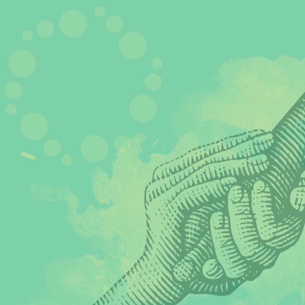 Two hands grasping each other