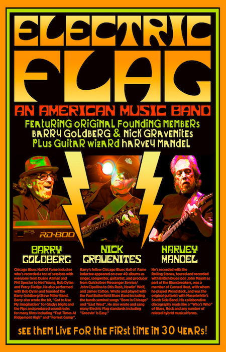 Psychadelic poster about Electric Flag.